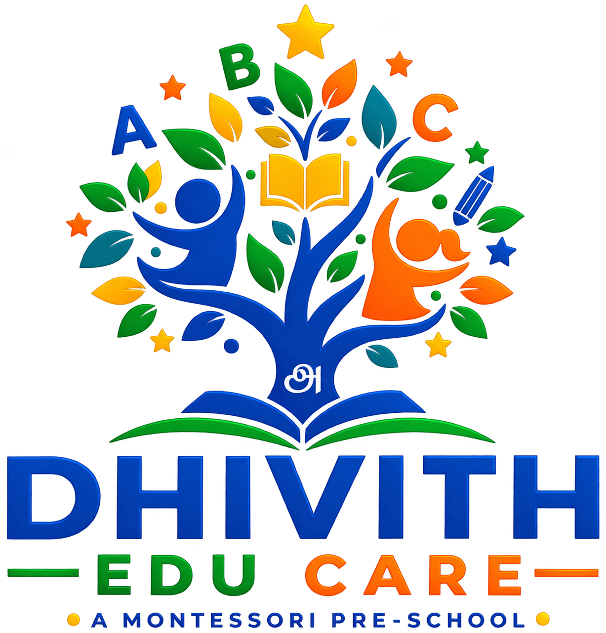 Dhivith Edu Care Official Logo - Montessori Pre-School Kinathukadavu Coimbatore